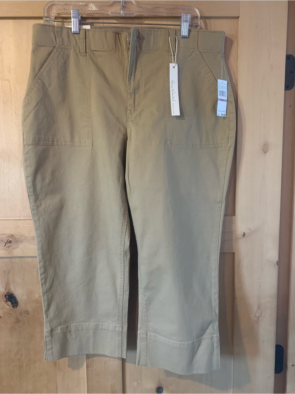 Women's Gloria Vanderbilt Khaki Cropped Straight Pants
